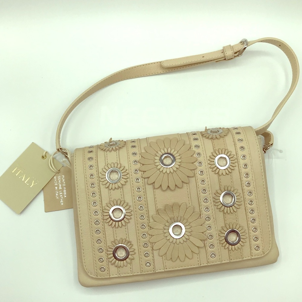 Punto fibbia Italian leather crossbody handbag